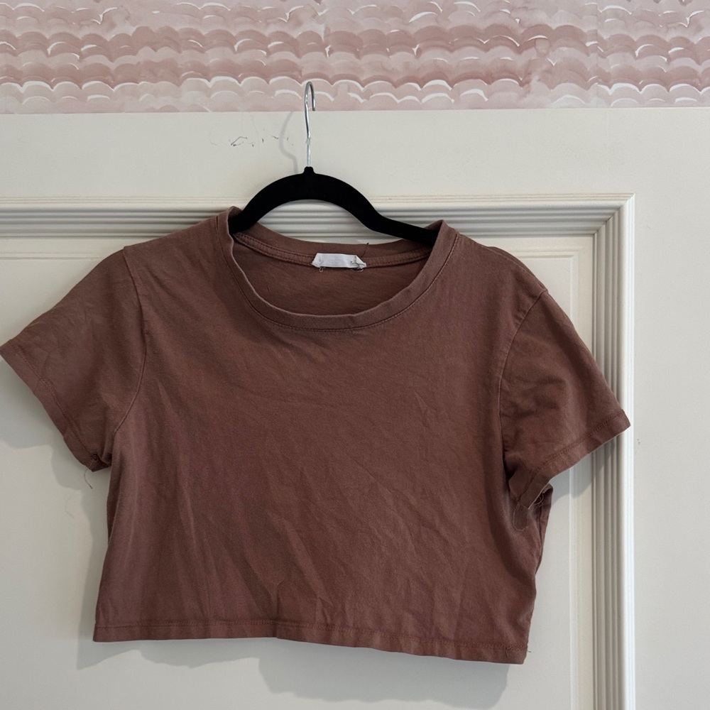 Cotton On Brown Crop Top